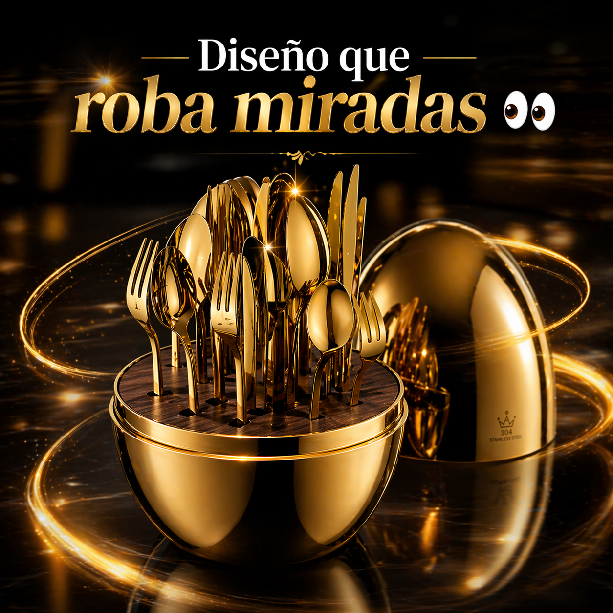 El set cubiertos 24pcs de huevo hace que tu cocina se vea INCREIBLE