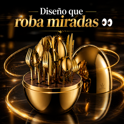 El set cubiertos 24pcs de huevo hace que tu cocina se vea INCREIBLE