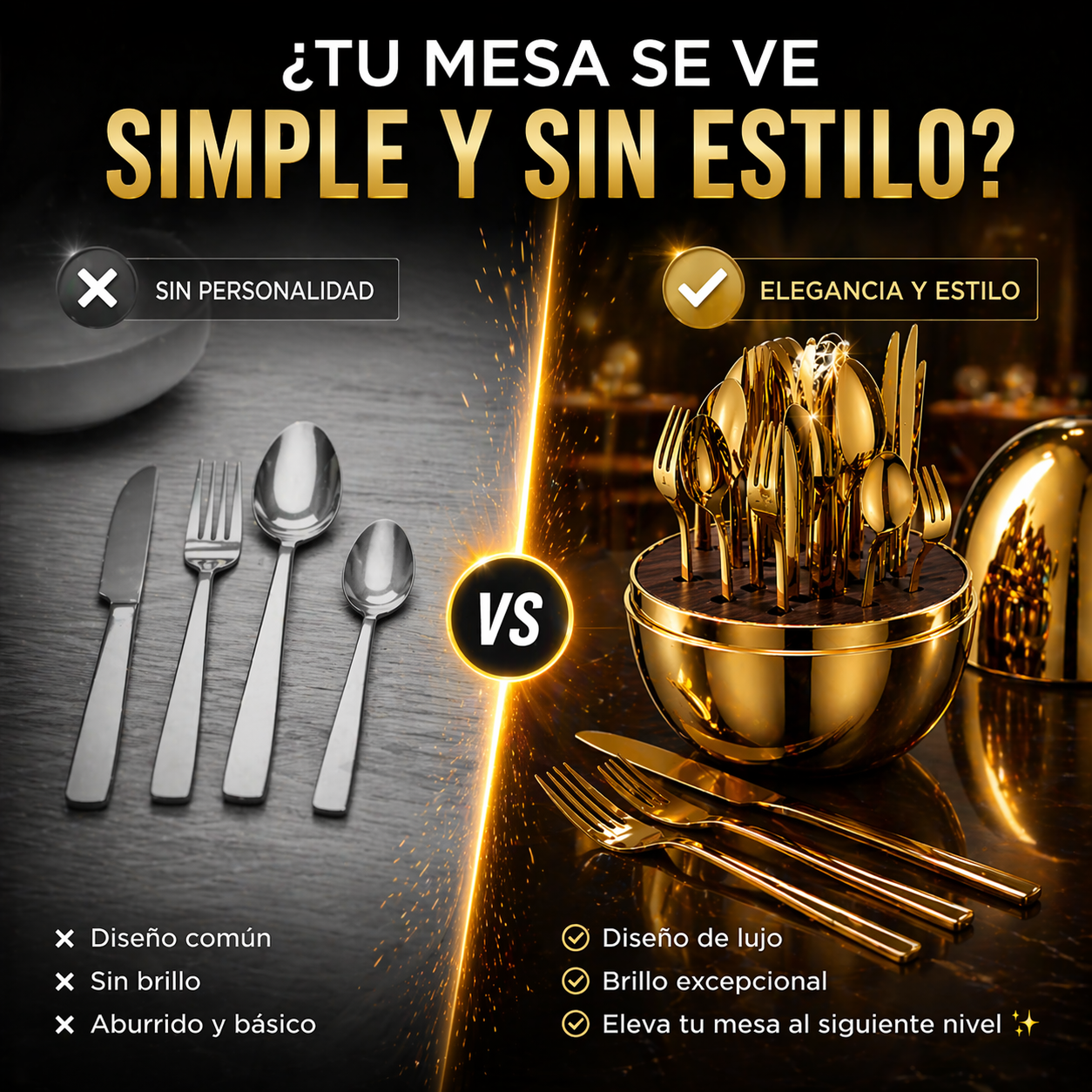 El set cubiertos 24pcs de huevo hace que tu cocina se vea INCREIBLE