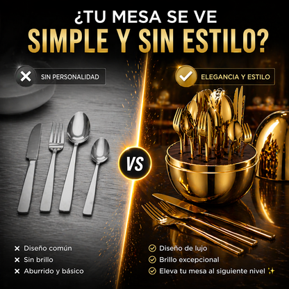 El set cubiertos 24pcs de huevo hace que tu cocina se vea INCREIBLE