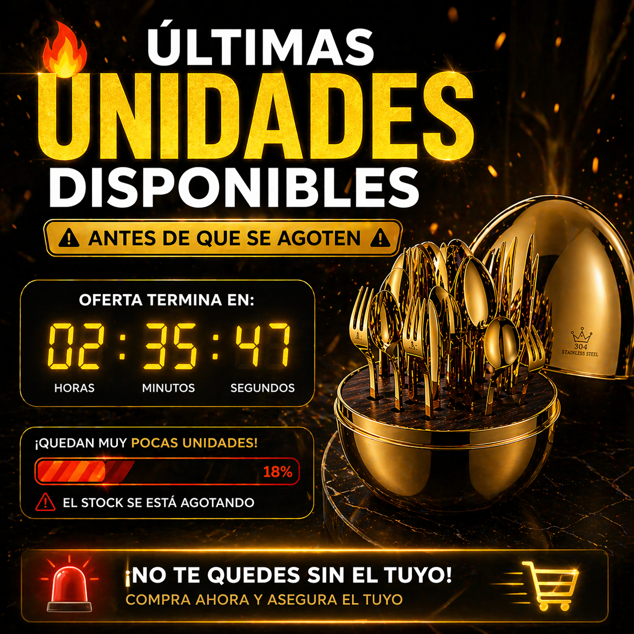El set cubiertos 24pcs de huevo hace que tu cocina se vea INCREIBLE