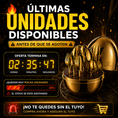El set cubiertos 24pcs de huevo hace que tu cocina se vea INCREIBLE