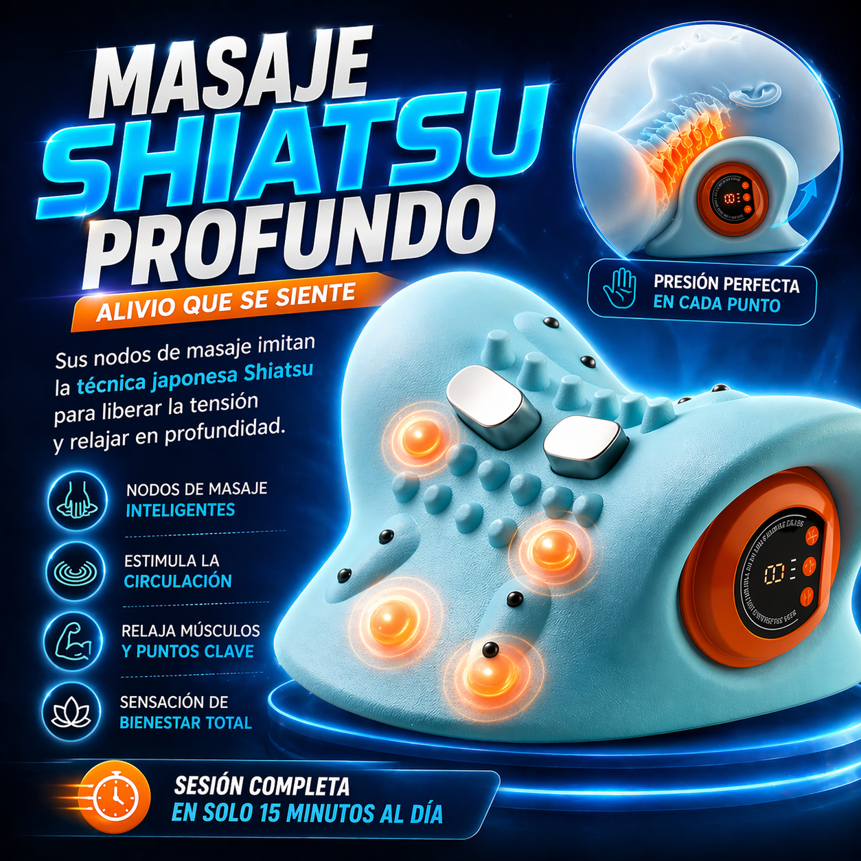 Deja de vivir con dolor de cuello todos los días con el masajeador electrico